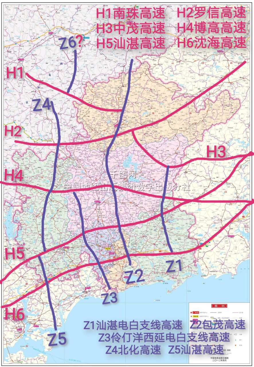 南珠高速线路图图片